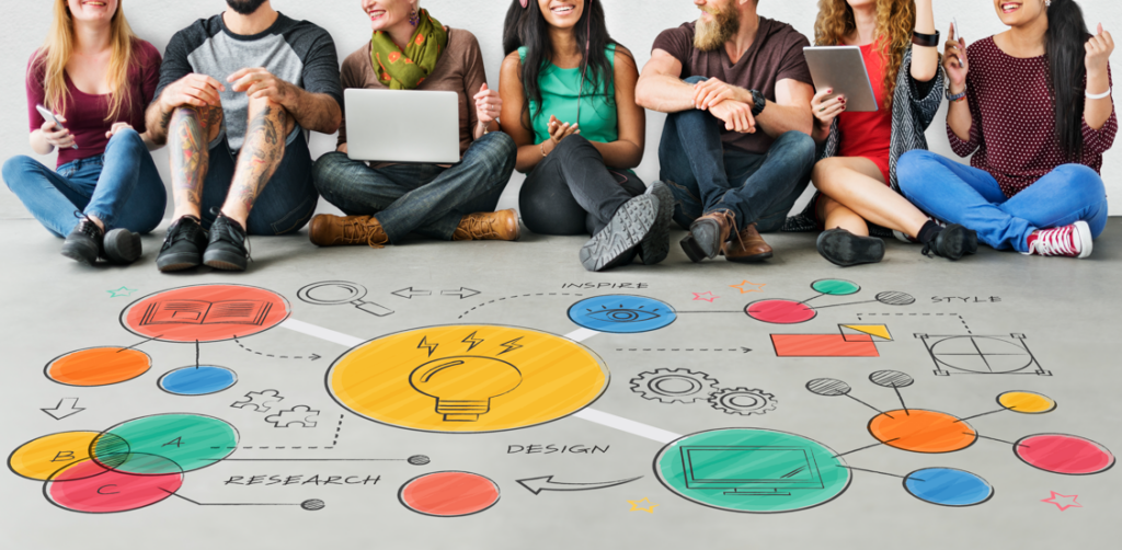 Ëtre en groupe pour brainstormeer et accompagner son envie dé créer une entreprise.